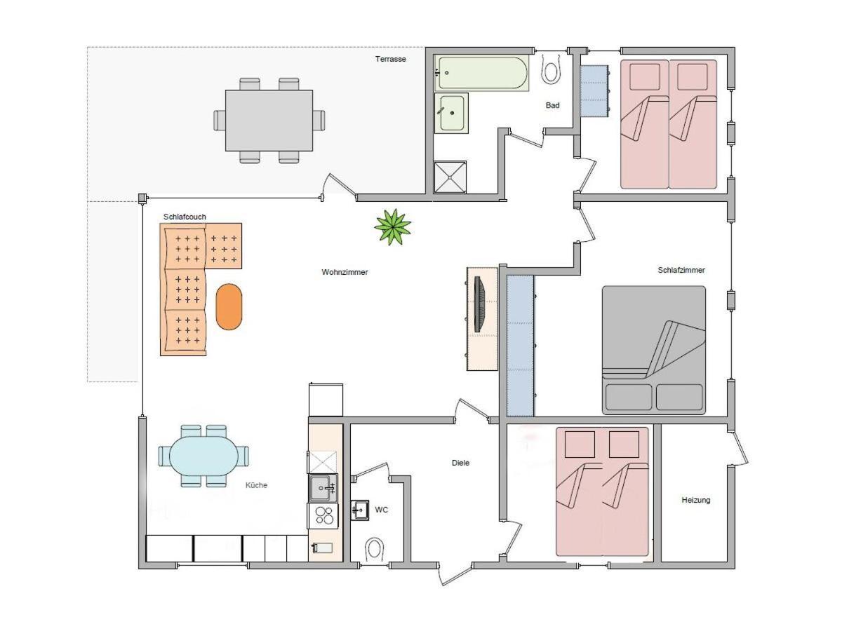 Ferienhaus Dana Мешеде Экстерьер фото